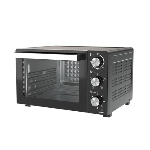 SUPERLEX 20L Countertop Oven – 1200W, Adjustable Thermostat, 4 Heating Modes, 60-Min Timer; Includes Baking Tray, Grill Rack & Crumb Tray