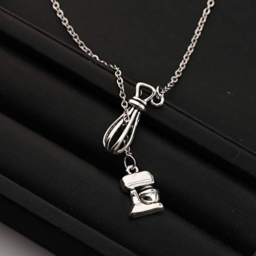 Bleouk Bleouk Baker Gift Baker Pendant Necklace Whisk Egg Beater Pendant Charm Baker Gift For Women Mom thumb #2