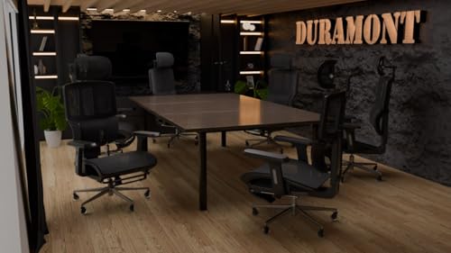 Image of Duramont Ergonomic Office Chair with Footrest - High Back Adjustable 3D Armrests Headrest Breathable Mesh Desk Chair with Lumbar Support Executive Comfortable Long Hours Work Study Chair