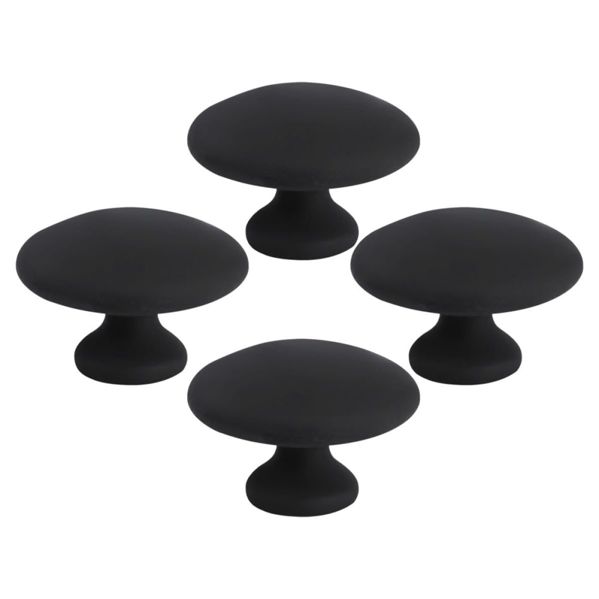 HANABASS Massaggiatore Compatto e Rilassante in Pietra Nera 4 Pezzi Gua Sha per Massaggio Schiena e Viso per Uso Domestico e Relax in Movimento
