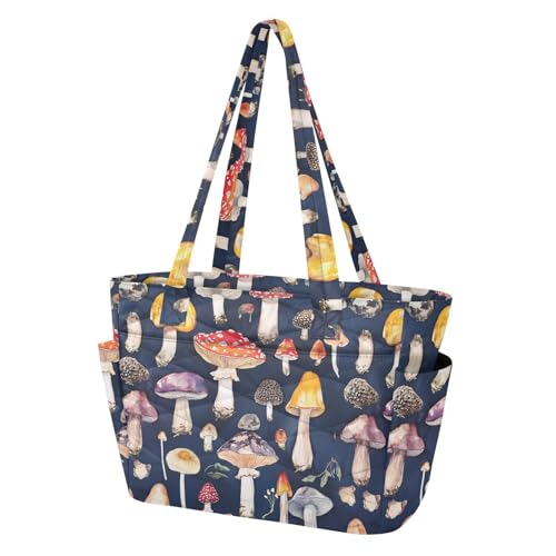 Sac fourre-tout de sport avec manchon à roulettes et motif champignon