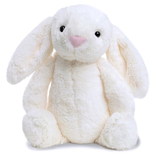 FREND White Bunny Stuffed Animal, Cute Plushies for Women and Kids, Soft Bunny and Rabbit Plush Toy Gift, Adorable Stuffed Animal for Babies and Girls