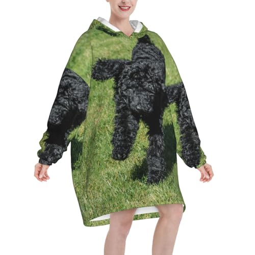 Pull plaid caniche noir sweat oversize couverture flanelle - 2