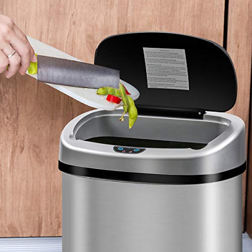 Bote de basura automático acero inoxidable 50L miniatura 6