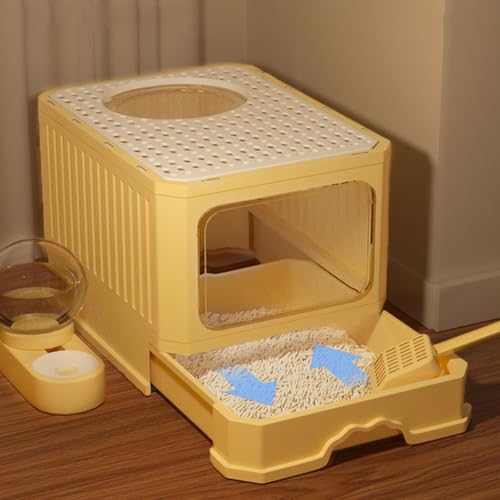 Arenero Grande para Gatos con Tapa y Pala Rosa miniatura 4