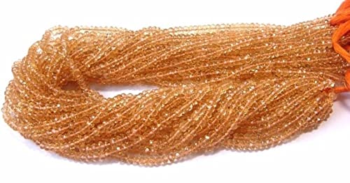Fil de citrine micro facettée pour réparer et personnaliser vos bijoux