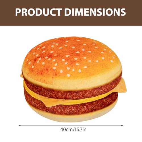 Oreiller peluche burger pour vos siestes et soirées canapé cocooning