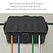 Large Capacity Cable Box, Outdoor Electrical Box for Lawn Garden Tools, Holiday Lighting, Security Cameras (Black)
