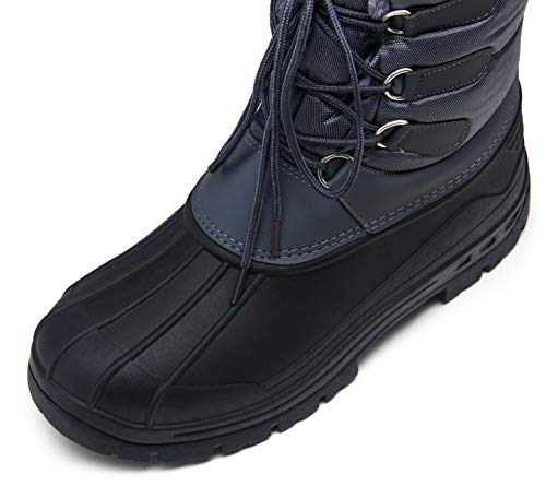 Jousen Men's Winter Boots Waterproof Snow Boots For Men Fur Warm Cold Weather Mens Boots(Amy687A Grey 10) #TOP1