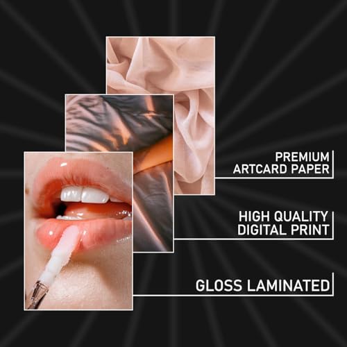 Image of SAW Pink Aesthetic Posters - Pack of 54 | 4 x 6 Inches | Aesthetic Artwork | Wall Decor for Living Room, Bedroom, Home and Office