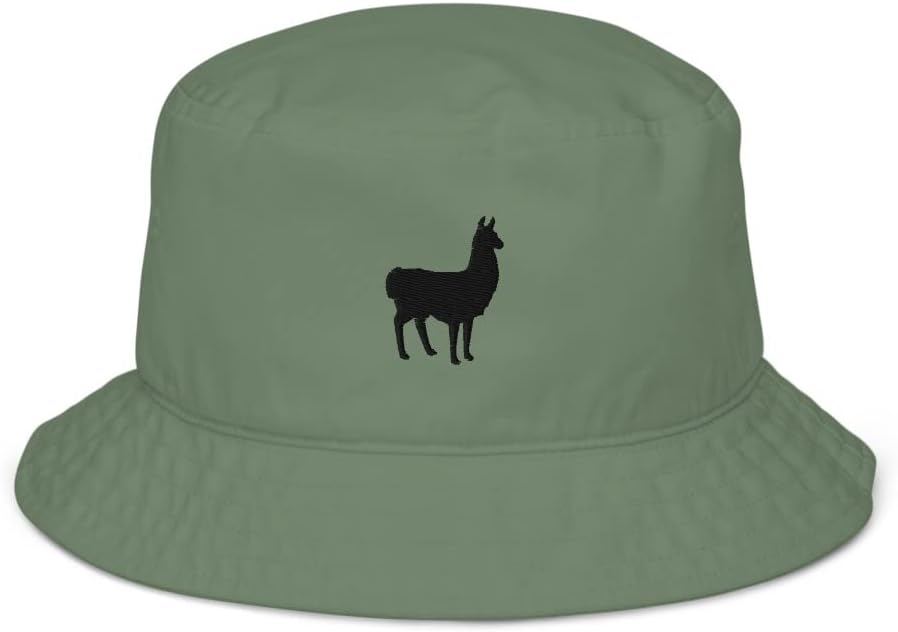 Alpaca hat, Embroidered Organic Bucket hat, Alpaca Gifts, Farm Animals hat, Birthday