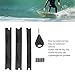 Bnineteenteam Future Fin Box Converter Adapter, 3pcs Lightweight Portable Professional Plastic Surfboard Fin Plug Conversion Kit with Fin Key Screws