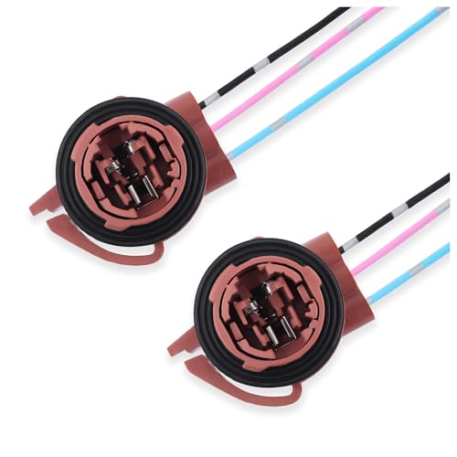 2PCS 3157 Bulb Socket Turn Signal Socket/Tail Light Sockets/Brake Light Sockets for 3157 3155 3357 Lights Bulbs Replacement Essential Tail Lights Harness Compatible with Cadillac