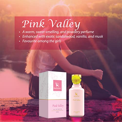 Image of Ramsons Pink Valley Eau de Parfum for Women - 100ml | Long Lasting | Floral Fragrance