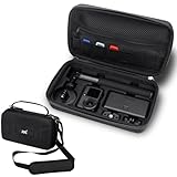 JJC Osmo Action 6 Custodia con tracolla, Eva Valigia per DJI Osmo Action 6/5 Pro/4/3 con 3 custodie per scheda Micro SD, custodia impermeabi …