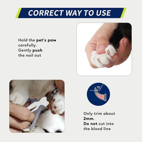 WePet-Pet-Nail-ClippersU071-Professional-Claw-Trimmer-Bended-Scissor-Special-for-Cats-Kittens-Dogs-Puppies-Small-Animals-WhiteGrey