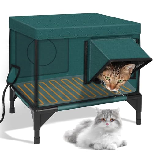 Maison de chat extérieure chauffée pour offrir un hiver doux et sûr - 2