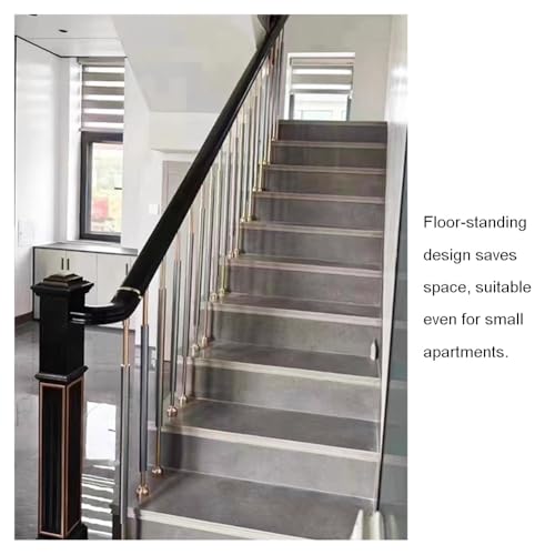 Rampe d'escalier moderne en aluminium gris rond pour villa
