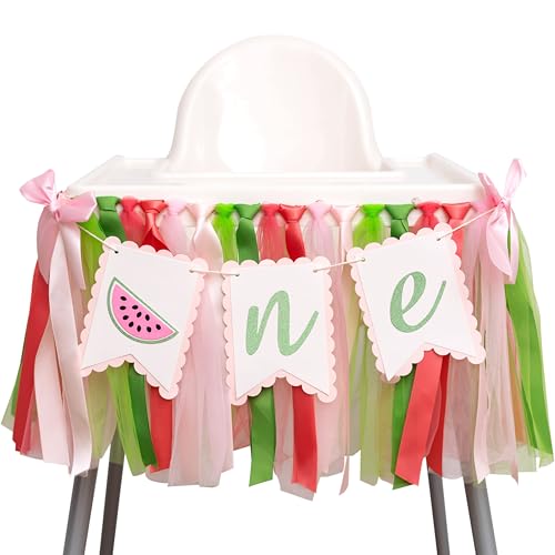 CIEQR Watermelon High Chair Banner 1st Birthday