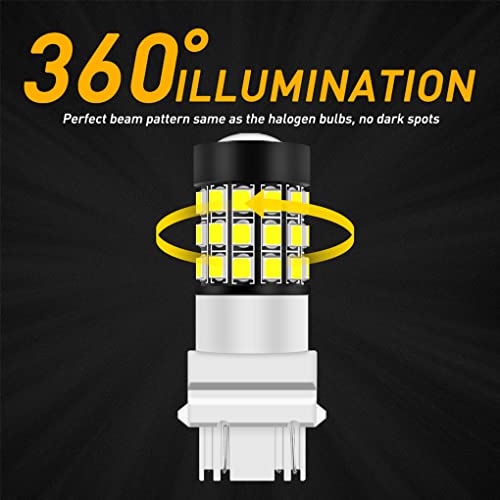 Glofe Strobe Flash 3156 3157 White Led Bulbs 3056 3057Kx 4157K 3047K 3157Ll 4057K 3457 Brake Stop Tail, Turn Signal Lights Taillights For Cars, Trucks, Motorcycles, Super Bright 2835-Smd 12V #TOP4