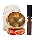 Tibetische Klangschale 8cm Set &ndash; Handgeh&auml;mmert aus Messing mit Holzkl&ouml;ppel Kissen Aufbewahrungsbeutel &ndash; F&uuml;r Meditation Yoga Achtsamkeit Heilung