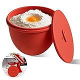 Vordern Rot Silicone Inserts with Lid - Compatible with Kitchen aid Schüssel Kitchenaid Rührschüssel Bowl 4.8 L (5 Qt), Dough Bowl Insert, Mixing Bowl with Lid, Bowl Insert (Liner)