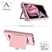 WeLoveCase for S10 Plus Wallet Case Defender Wallet Card Holder Cover with Hidden Mirror Three Layer Shockproof Heavy Duty Protection All-Round Armor Protective Case for Samsung Galaxy S10+, Pink