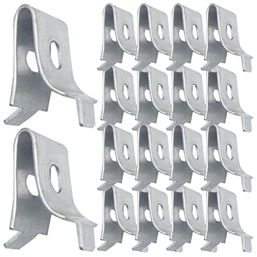 Yardenfun 20Pcs Stainless Steel Shelf Support Clips for Shelves Pegs for Sturdy Installation Easy to Use Shelf Holders for Home Garage and Tool Room