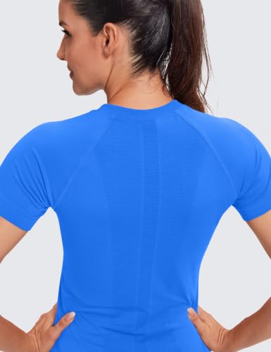Image of MathCat Seamless Short Sleeve Workout Tops for Women