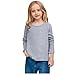 Tshirts for Girls,4 Pack Toddler Cotton Long Sleeve Tee Shirts Boys Girls Solid Color Crewneck Base Layer Casual Pullover 1-11 Years