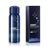 RoseFlower 1pcs Glitter Spray, Body Glitter for Hair Face Skin, Fabric Glitter for Clothing Clothes, Sparkle Shimmer Shiny Hairspray for Stage Makeup Festival Party, Silver