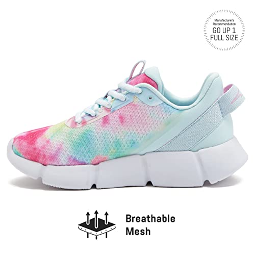 Avia Blitz Girls' Sneakers - Lightweight Tennis, Athletic, Running Shoes For Girls - Multicolor/Light Blue/Light Pink, 3 Little Kid #TOP2