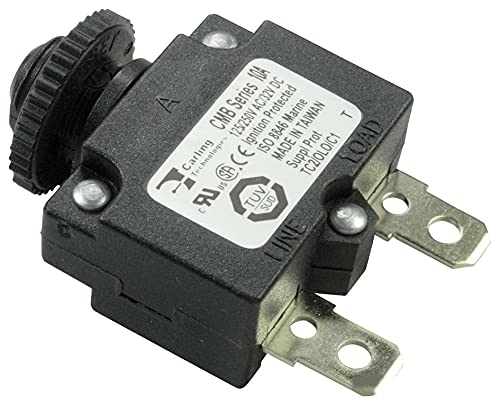 CARLING TECHNOLOGIES - CMB-103-11C3N-B-A - Thermal Circuit Breaker 10 A 32 VDC Panel 1 Pole 250 VAC CMB Series-6pack