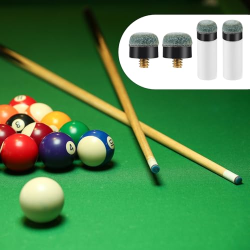 Pimoys 20 Sets Billiard Cues Tips Replacement Kit with White Pool Cue Stick Ferrules, Screw On Pool Cue Tips Pool Stick Tips, 12mm(Blue) - Image 4