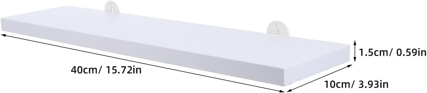 Alasum 2pcs Wooden Pegboard Shelf - White Wall Organizer for Peg Board | 15.8x4 Inch Display Storage Shelves for Garage Office Bathroom, Bedroom, Or Entryway Accessories