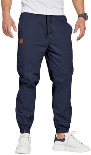 ZOXOZ Herren Hose Chino Cargo Hose Freizeithose Baumwolle Sporthose Casual Jogginghose Elastische Taille mit Kordelzug Sweatpants Herren mit Taschen
