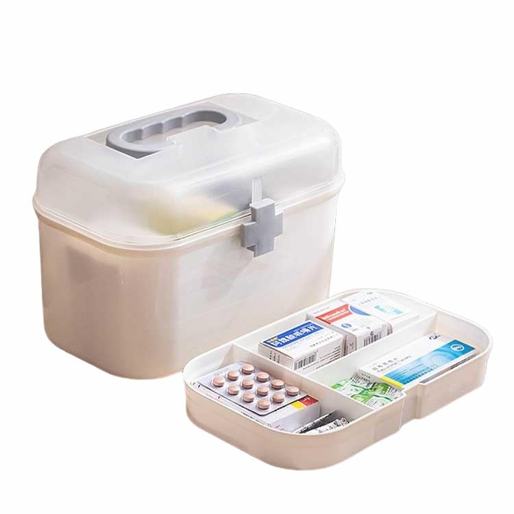 Amazon.co.jp: 薬箱 大容量 救急箱 2段収納 収納ケース 収納ボックス