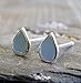 Tiny Tear Drop Stud Earrings Polished Sterling Silver Handmade in USA