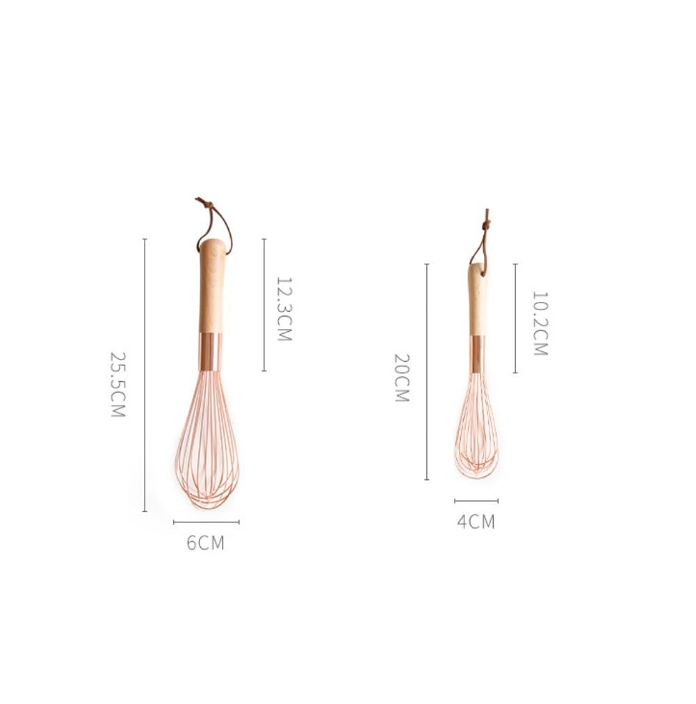 Frusta Da Cucina Sbattitore Manuale Frullino For Le Uova In Acciaio Inossidabile Con Manico In Legno For A Palloncino Manuale For Cucinare Mescolando Frullando Frullatore Efficiente(20x4x10.2cm)