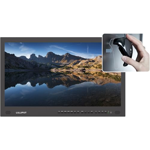 Image of LILLIPUT BM280-4KS Broadcast Director Monitor 28 inch 3840x2160 Ultra HD Carry-on /Desktop 4K with HDR, 3D-LUT, Color Space (BM280-4KS-VBP with V Mount Plate)