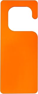 Letrero para colgar en la puerta, letrero acrílico de 9.84 pulgadas, perchas para perilla de puerta, etiqueta de puerta en blanco para manualidades, hogar, oficina, naranja