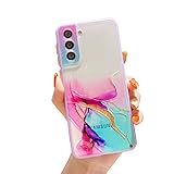 Galaxy S21+ Plus Case Doowear Marble Clear Phone Case for Women Girls Shockproof Rubber Silicone TPU...