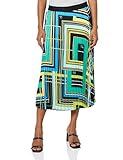 Karl Lagerfeld Paris Women's Roadmap Printed Pleated Skirt, Black Multi
