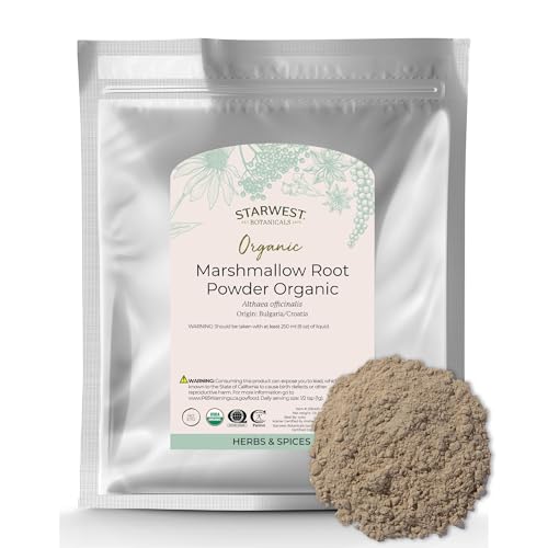 Starwest Botanicals Organic Marshmallow Root Powder - Bulk 1 lb Bag