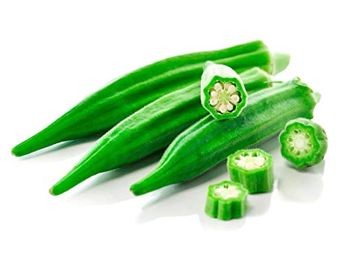 Semillas de okra Clemson sin espinas 8g Jardín de vegetales a granel Semillas de hortalizas verdes orgánicas no transgénicas sin OGM para plantar afuera de la puerta