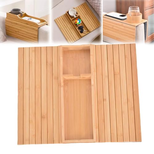 La mejor comparación de Sillon Con Portavasos para comprar hoy. 46 Portavasos de Bambú para Sofá, Bandeja Reposabrazos Sillon, Bandeja Plegable de Bambú con Portavasos, Posavasos PortáTil, Porta Tazas, Para Snacks, TeléFono, Control Remoto y...