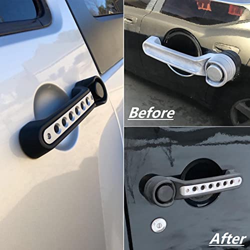 Side Door Handle Inserts Cover Trim Fits For Jeep Wrangler Accessories Jk Jku Liberty Sahara & Unlimited 2007-2018 Exterior Grab Handles Pull Jk Mods Decoration(Aluminum Silver, 5Pcs) #TOP3