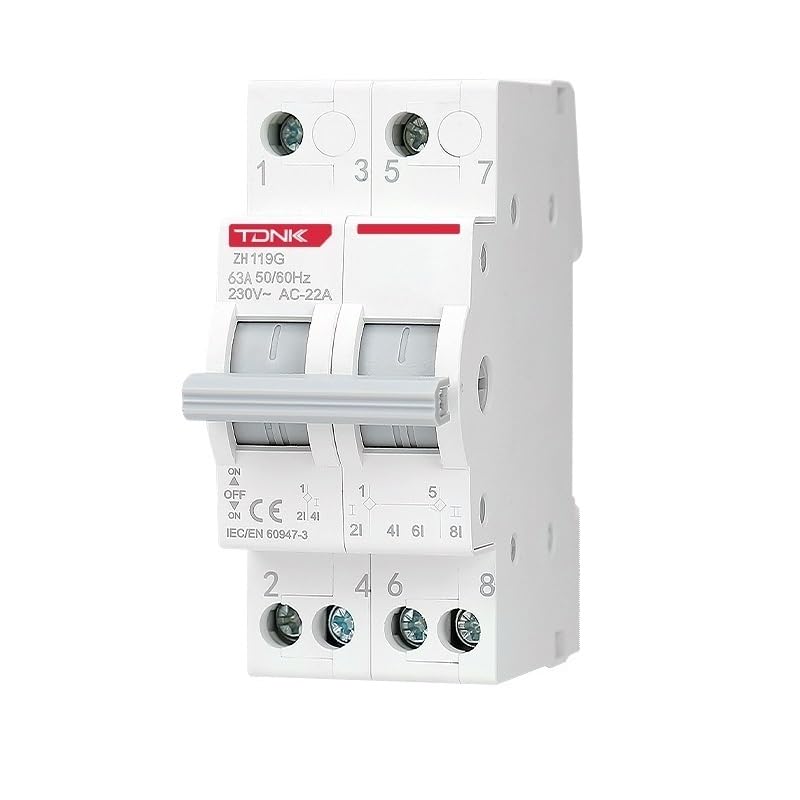 Interruptor de transferencia manual MTS 3P 63A para riel din 6
