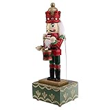 NC Celebración de Navidad musical de madera cascanueces regalos de decoración para la casa de Marionetas de nogal, batería