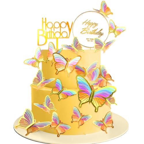 Yatinkim Lila Schmetterling Kuchen Topper Schmetterlinge Cup